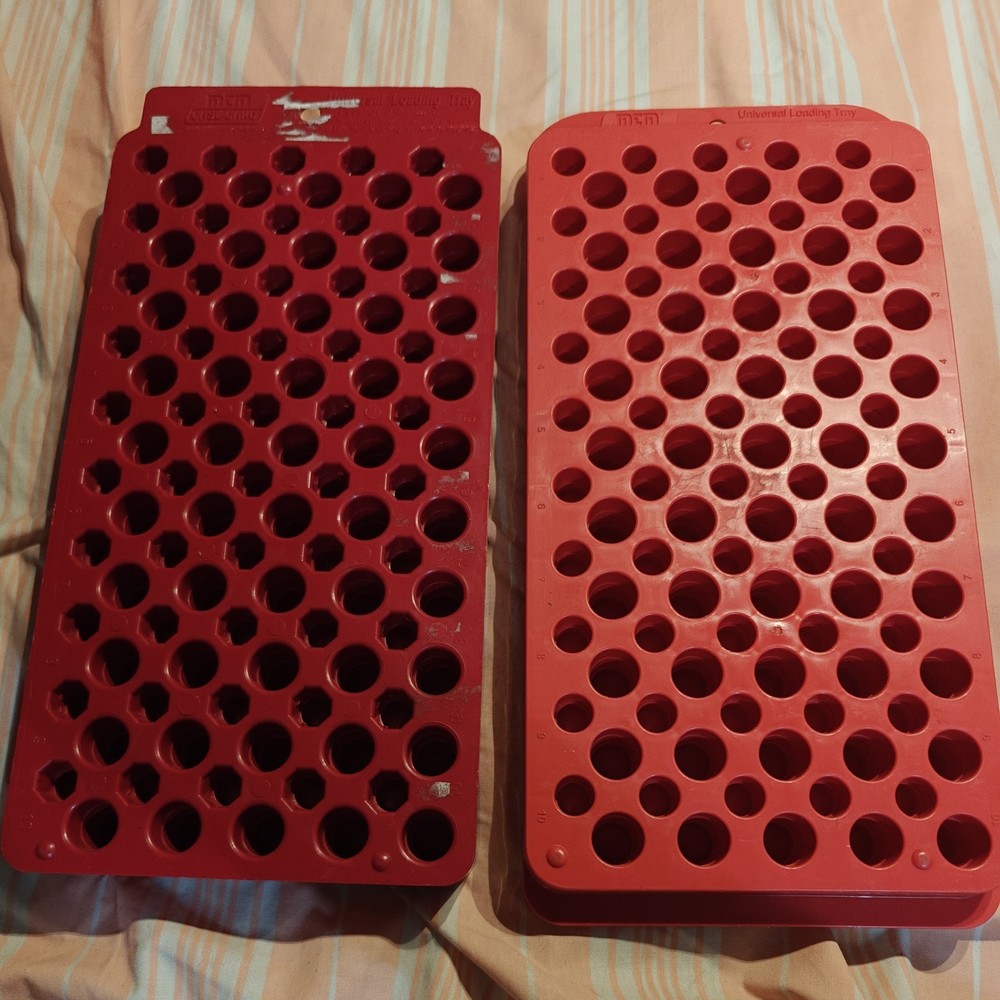 2 MTM universal plastic loading block, reloading cartridge trays