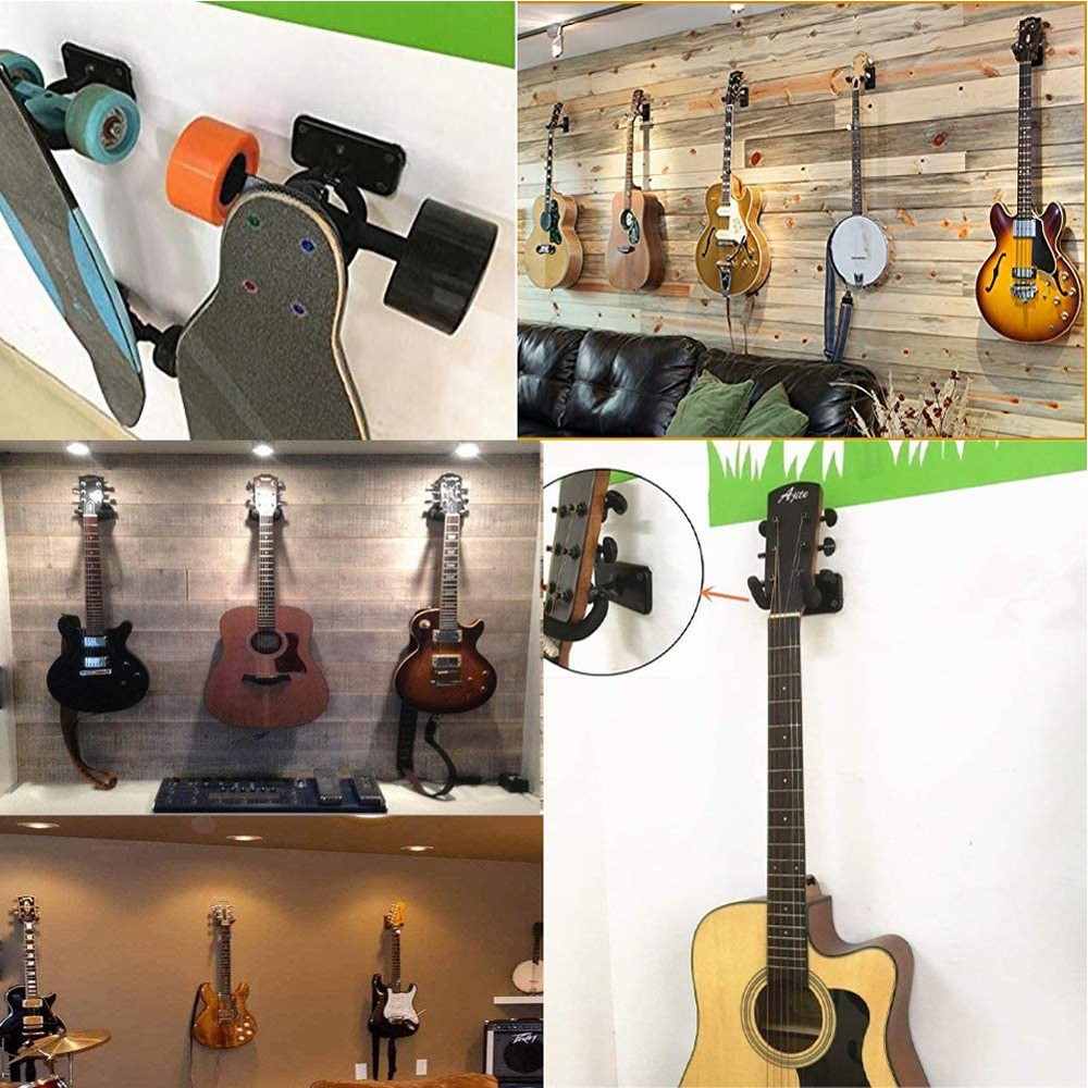 Guitar Hangers Rack Adjustable Instrument Display Wall Mount Holder Hook