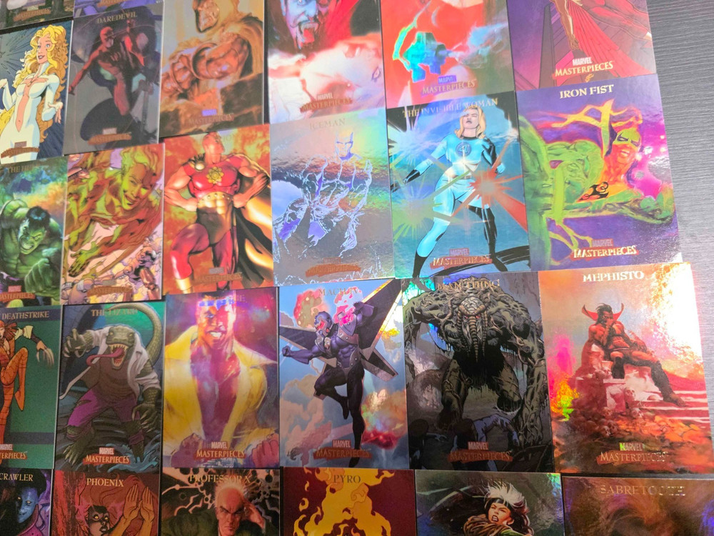 2007 MARVEL MASTERPIECES INCOMPLETE FOIL SET 59 CARDS