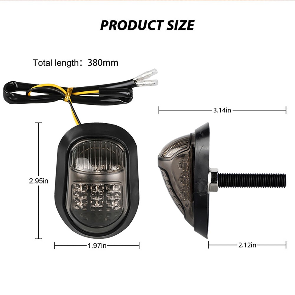 Universal LED Turn Signal Indicator Amber Light Blinker Flush Mount Motorcycle