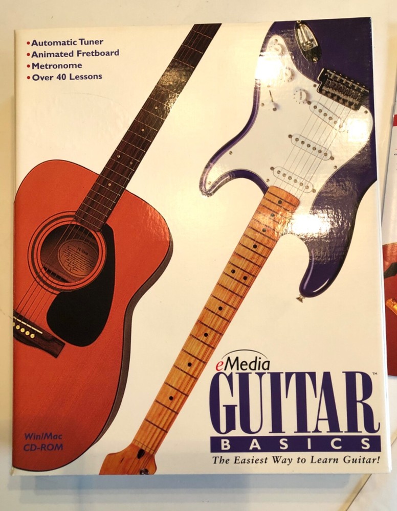 eMedia Guitar Basics, Win/ Mac CD-ROM Unused Open Box
