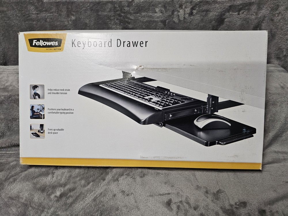 Fellowes Office Suites Underdesk Keyboard Drawer with instructions
