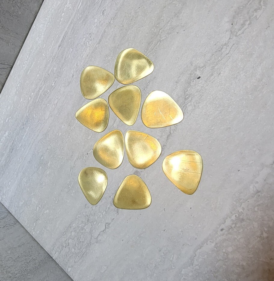 Handmade Brass blank guitar pick 25 gauge