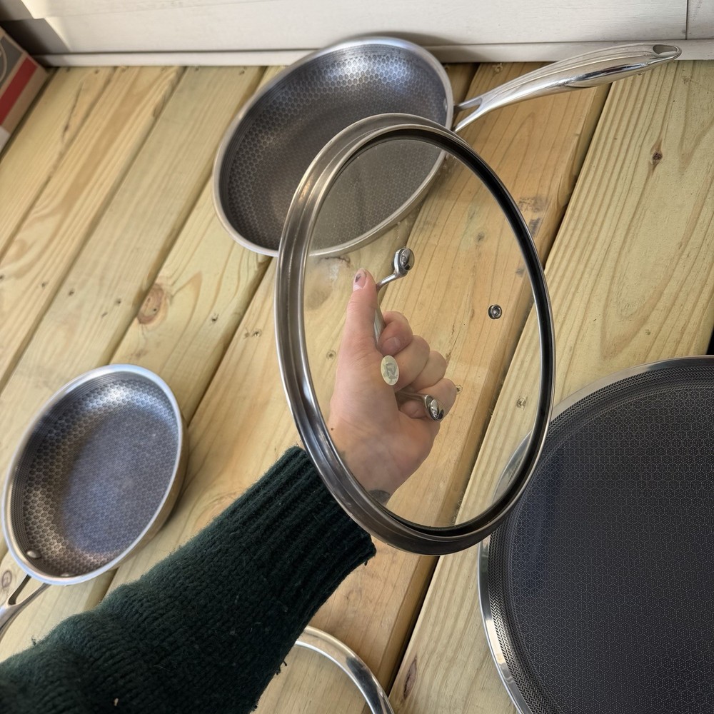 Hexclad Hybrid Cookware 7 Piece Set Preowned Great Condition