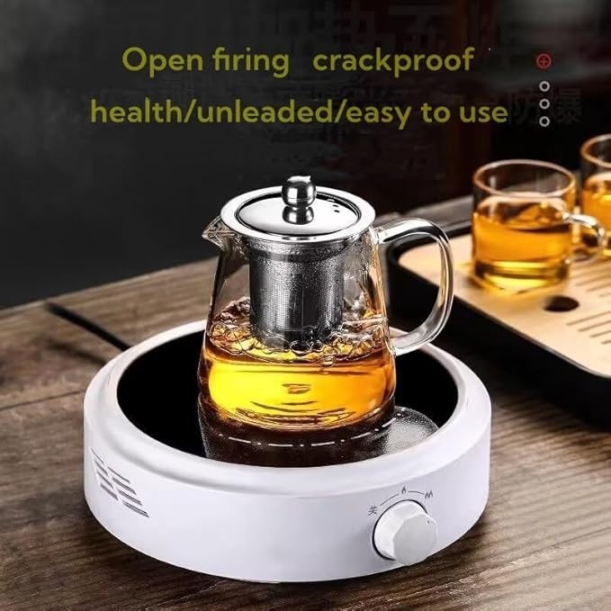 Glass Teapot with Removable Infuser, Stovetop Safe Tea Kettle, Tea Diffuser US