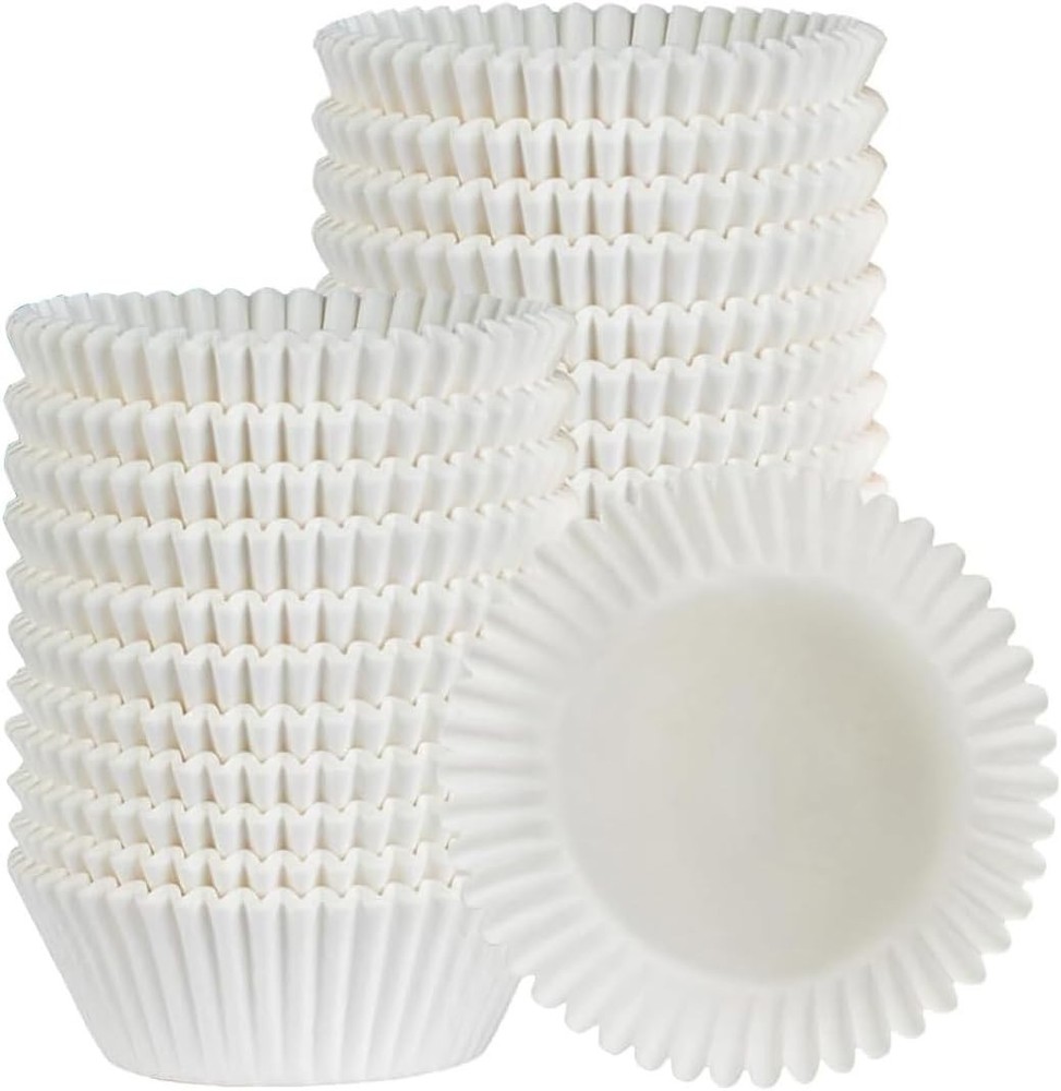 erci Standard White Cupcake Liners for Baking - Odorl Greaseproof