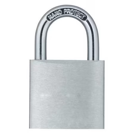 Padlock, Keyed Alike, Standard Shackle, Rectangular Aluminum Body, Hardened