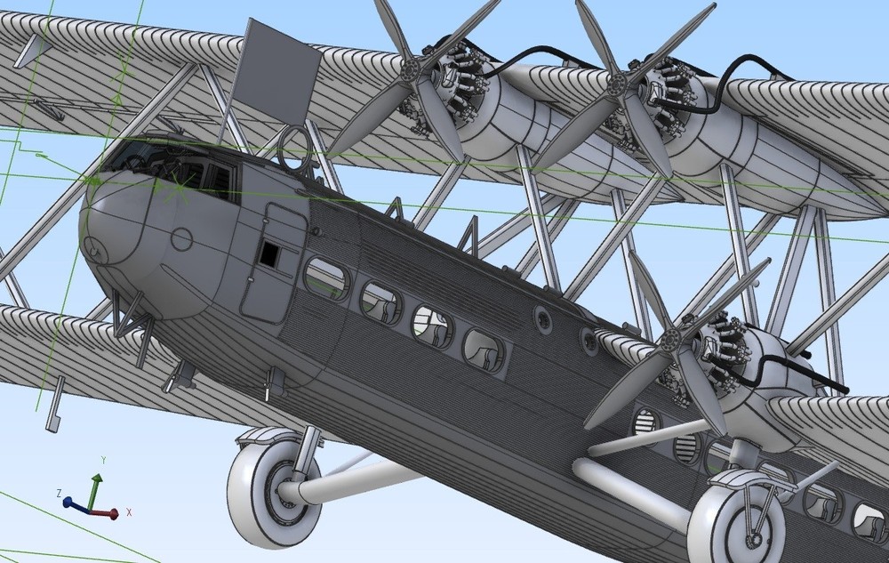 Handley Page HP.42W 3D data set for 1/72 scale