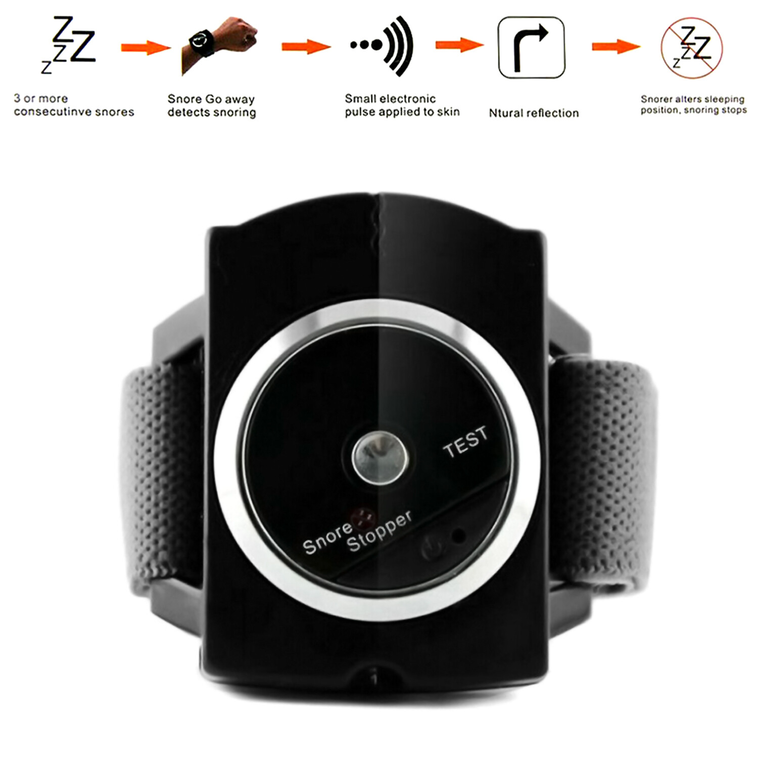 Anti-Snore Wristband Snore Stopper Sleep Connection Bracelet Device Snoring USA