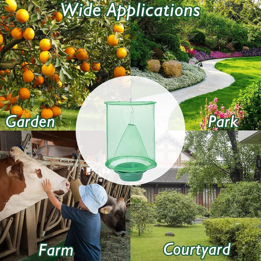 The Ranch Fly Trap Reusable Fly Catcher Killer Cage Net Trap Pest Bug Catch