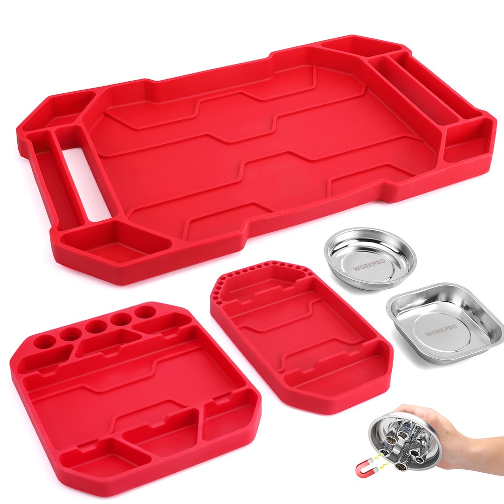 WORKPRO 5-Piece Non-Slip Tool Tray Set Tool Holder Tool Storage Tools Organizers