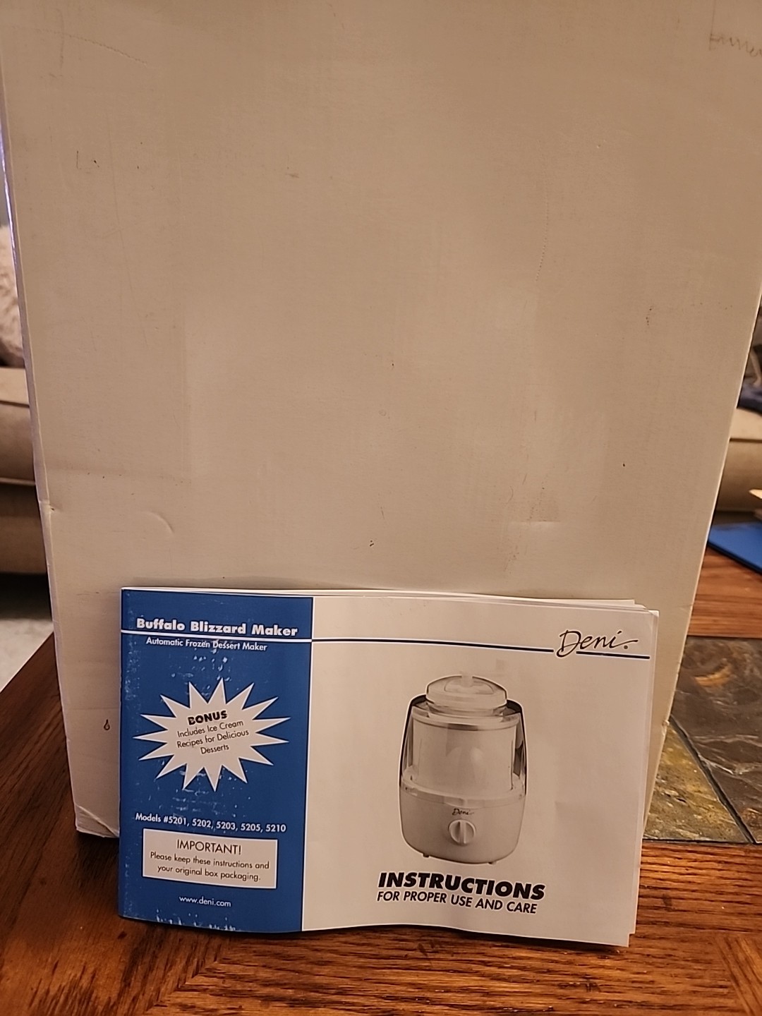 Deni Buffalo Blizzard Maker Auto Frozen Dessert Maker Open Box