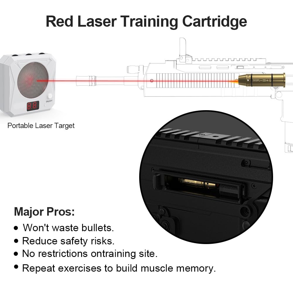VANTARA 38SPL Dry Fire Training Cartridge Target Kit - Laser White