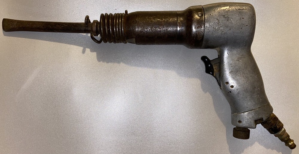 Vintage Handheld Air Chisel with Chisel Attachment