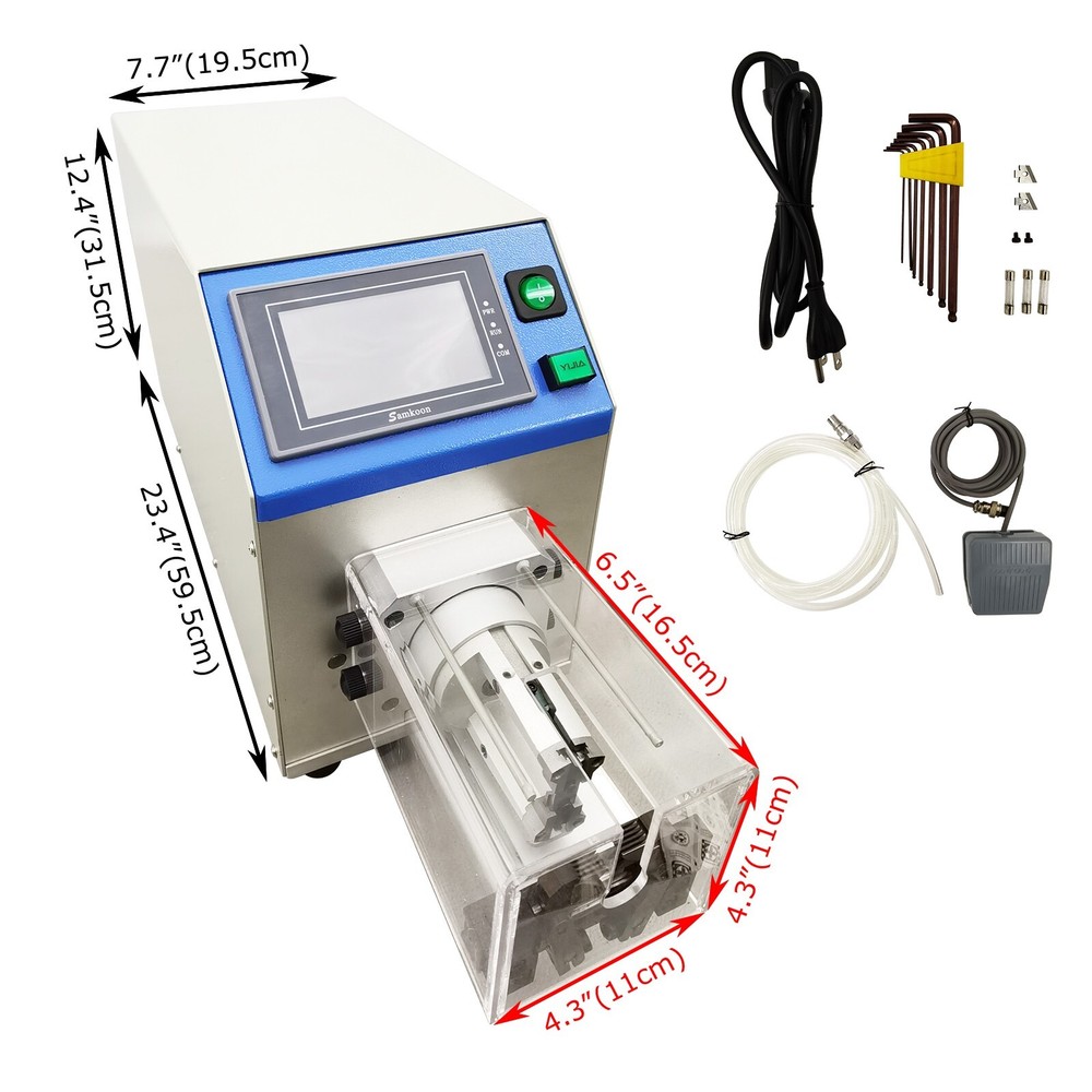 110V Precision Semi-automatic Multi-layer Rotary Coaxial Wire Stripping Machine