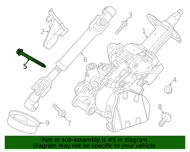 Genuine Ford Column Assembly Bolt W718581-S442