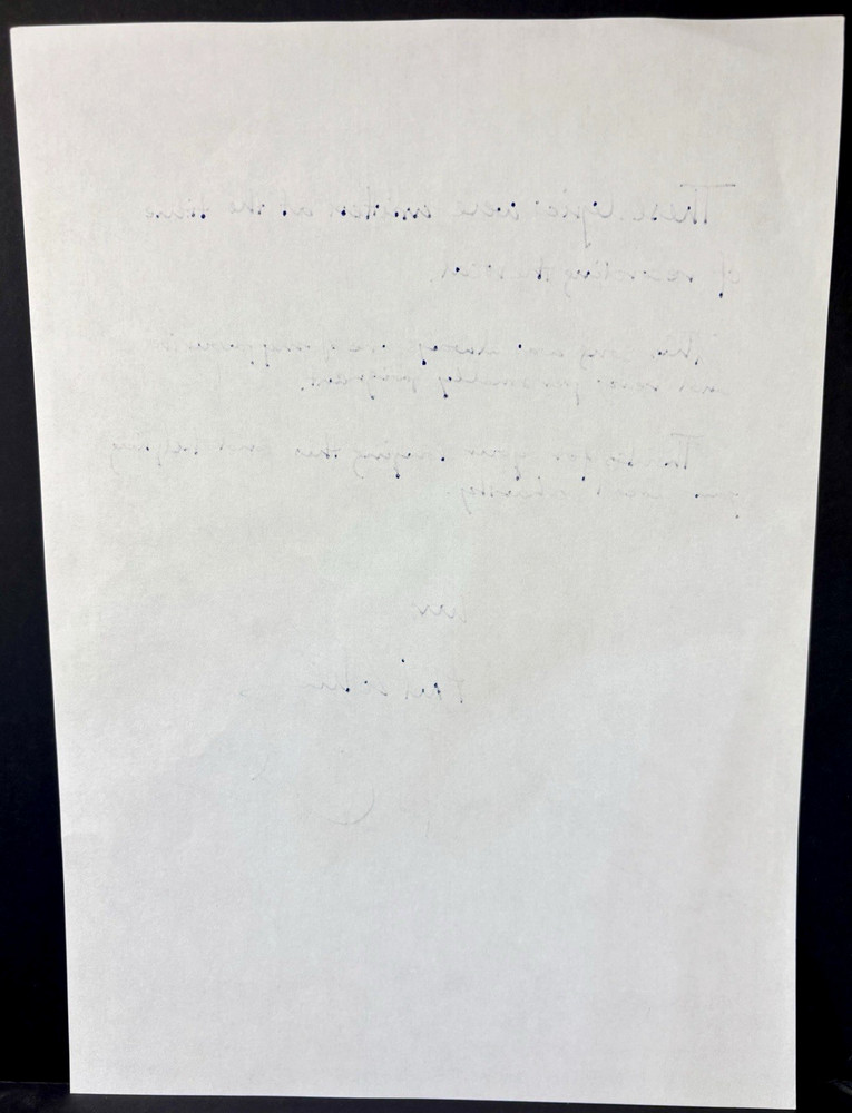 1981 Phil Collins Original Handwritten Face Value Song Lyrics w/ Signed Letter