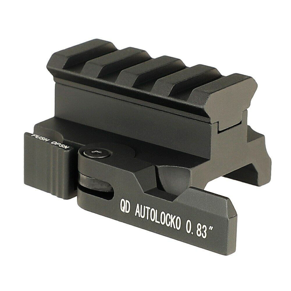 0.83" Quick Release Riser Mount 4 Slots Red Dot Base Adapter 20mm Picatinny Rail