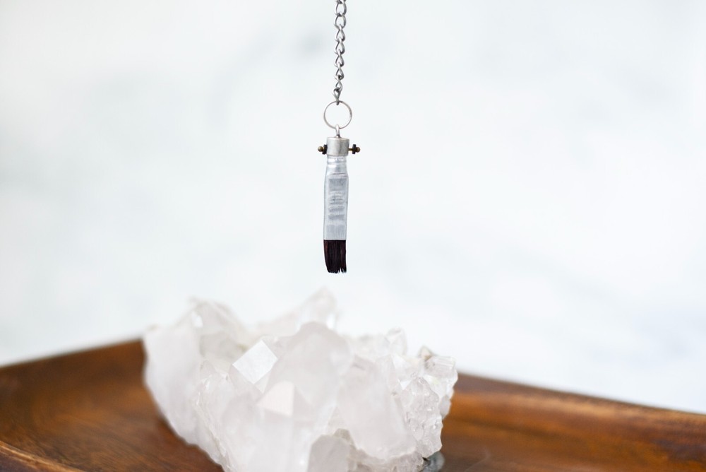 Paint Brush Pendant Pendulum Dowsing, amplifying, restore focus & transform