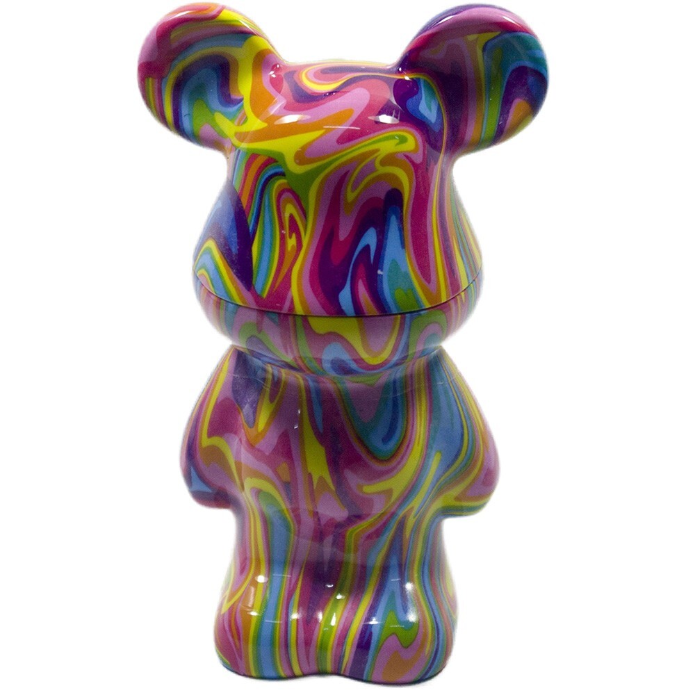 5.5" H 4 PC  Cute Chubby Fluid Bear Tobacco Herb Spice Grinder Smoke Crusher