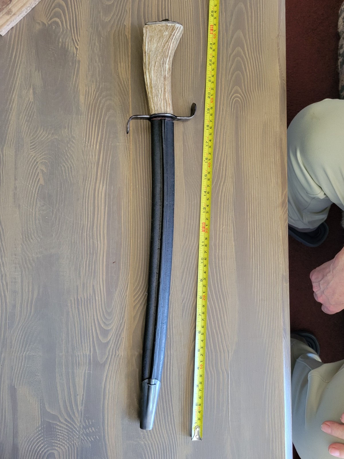 Custom Made Civil War Style Short Sword with Sheath, Used