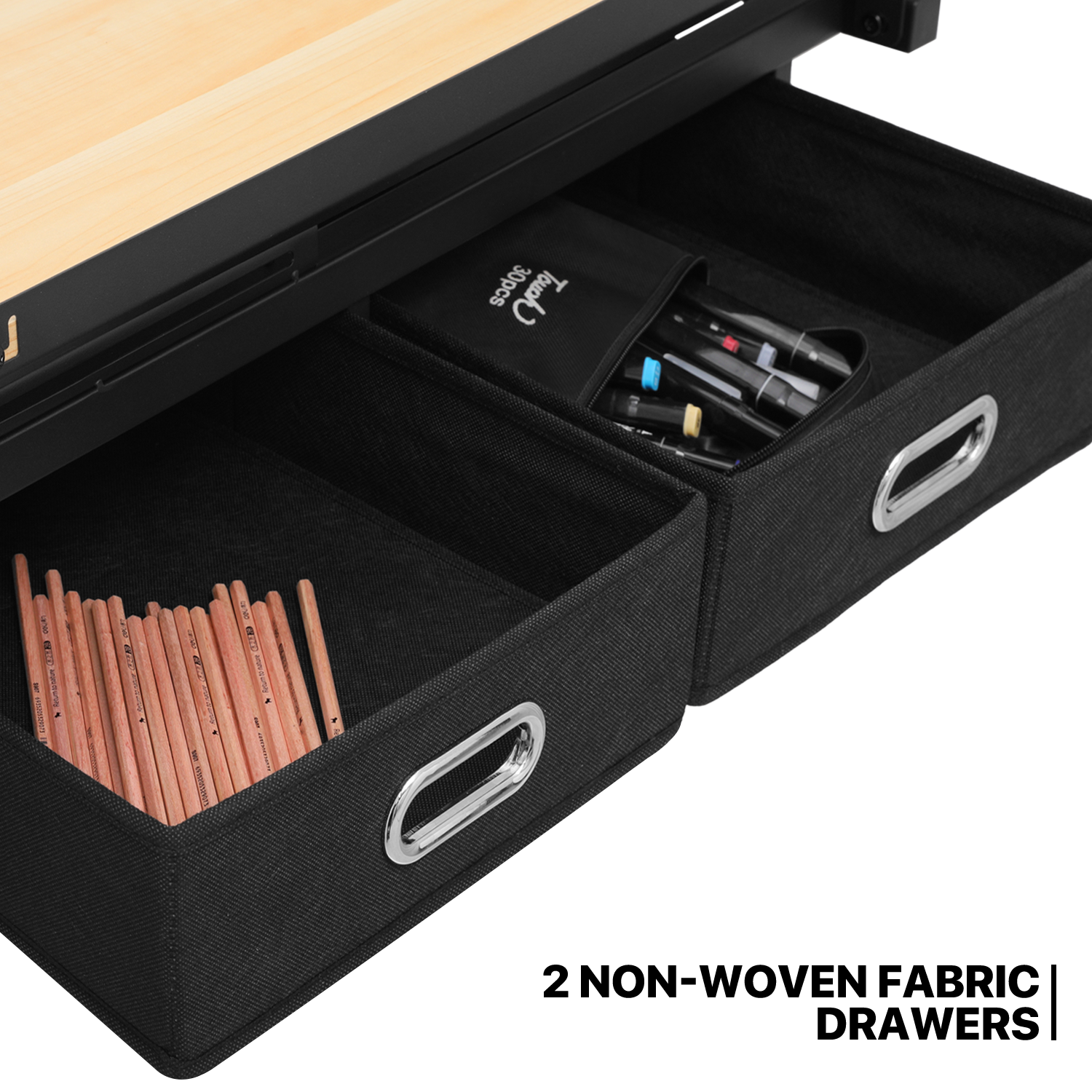 Drafting Drawing Table[STOOL+DRAWER]Adjustable Wood Tabletop Craft Work Station