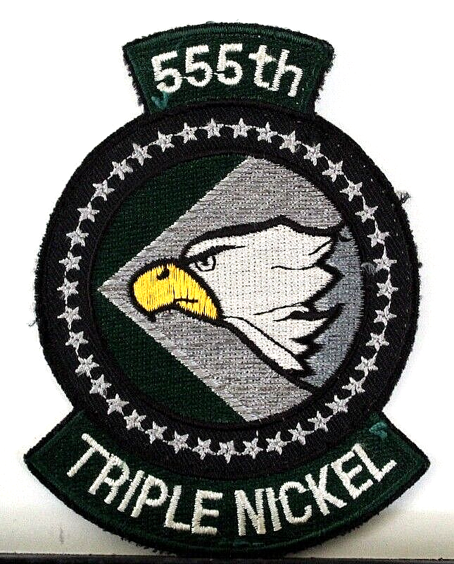 USAF 555th Fighter Squadron Full Colored Insignia Badge Emblem Crest Patch V 2