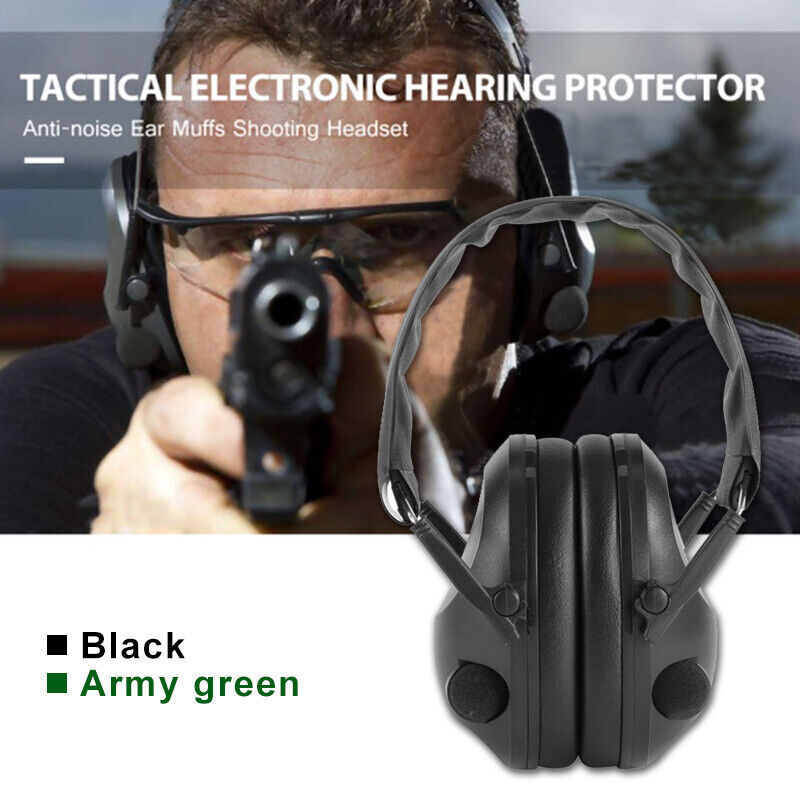 Foldable Electronic Ear Muffs Noise Blocking Shooting Hearing Safety Protector