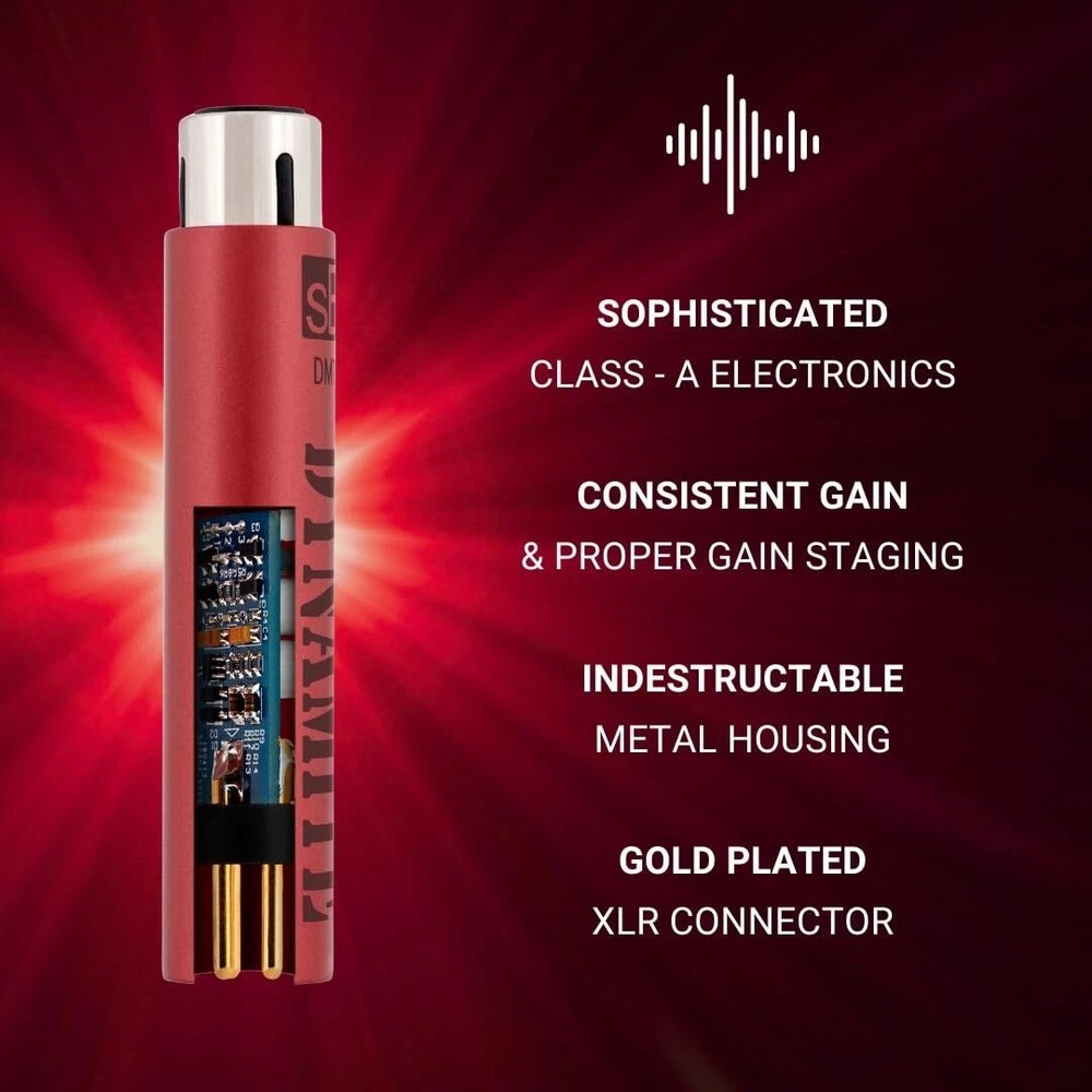 DM1 Dynamite Ultra-Slim Inline Microphone Preamp for Ribbon & Dynamic Microph...