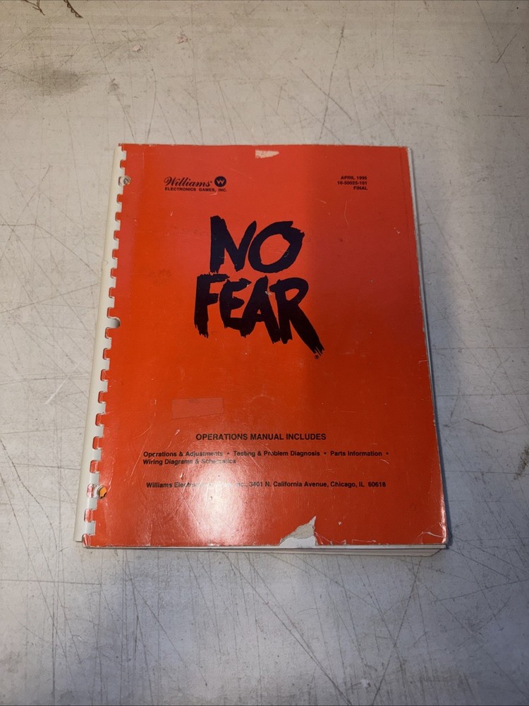 No Fear Pinball Manual