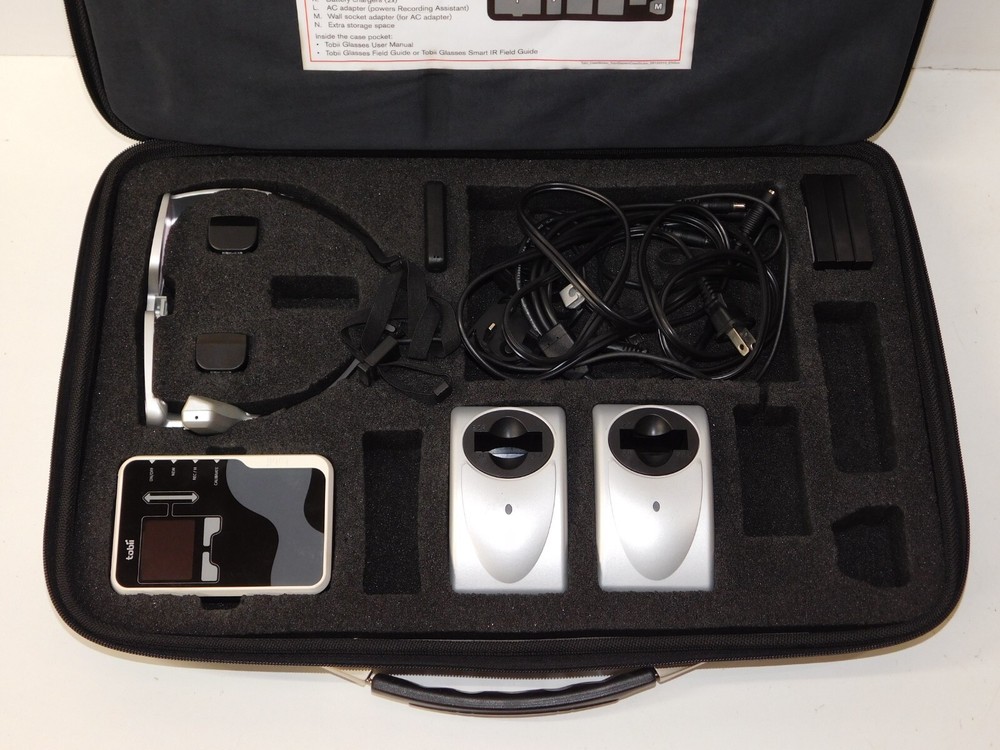 Tobii Glasses Head Unit Wearable Eye Tracking Smart Communication Device System