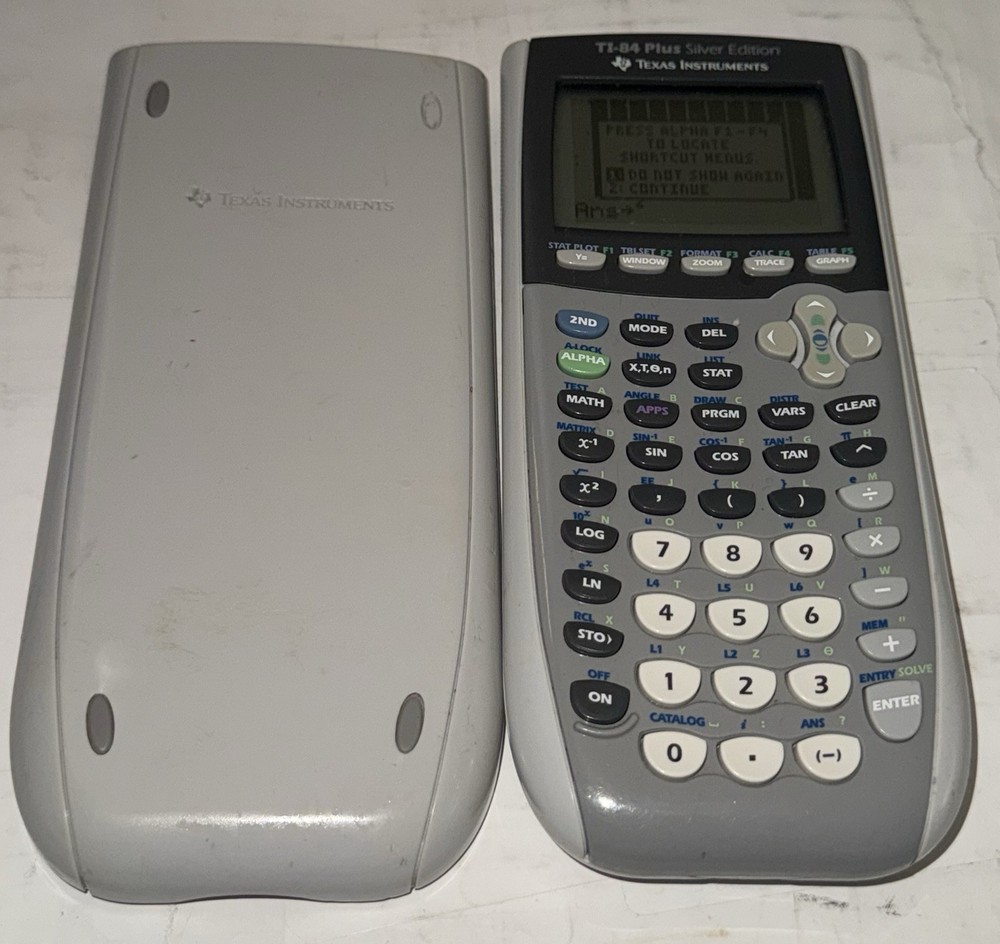 Texas Instruments TI-84 Plus -Silver Edition - Graphing Calculator w/Cover -