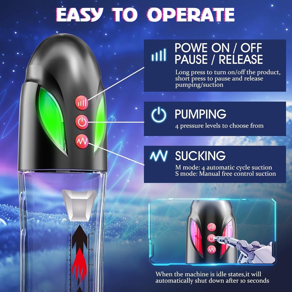 Personalized Electric Penis Pump with Silicone Rings and User Friendly Features