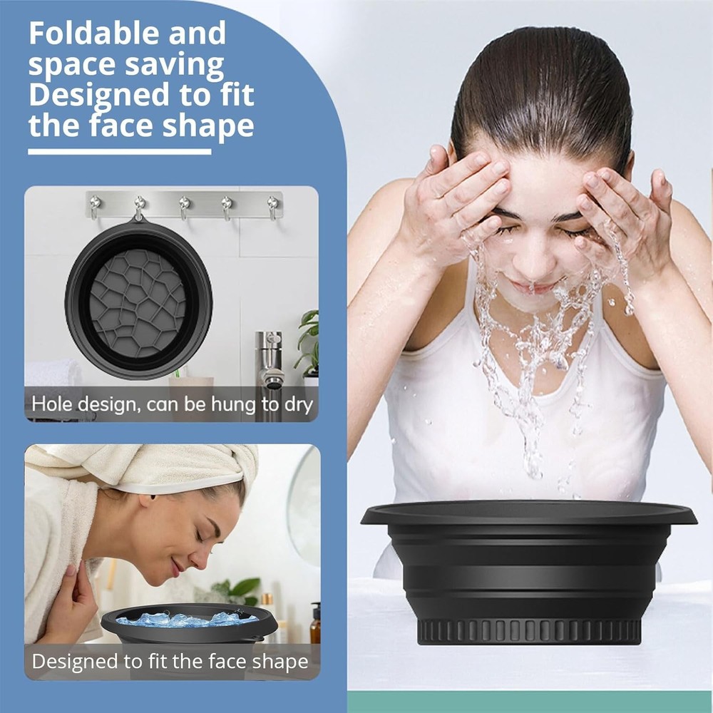 Smart Silicone Ice Facial Bowl - Foldable Cold Therapy Basin
