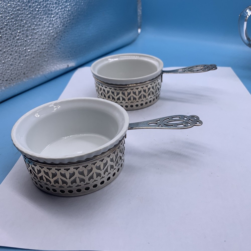 Vintage Sterling Silver Ramekins With Made In Germany Cup
