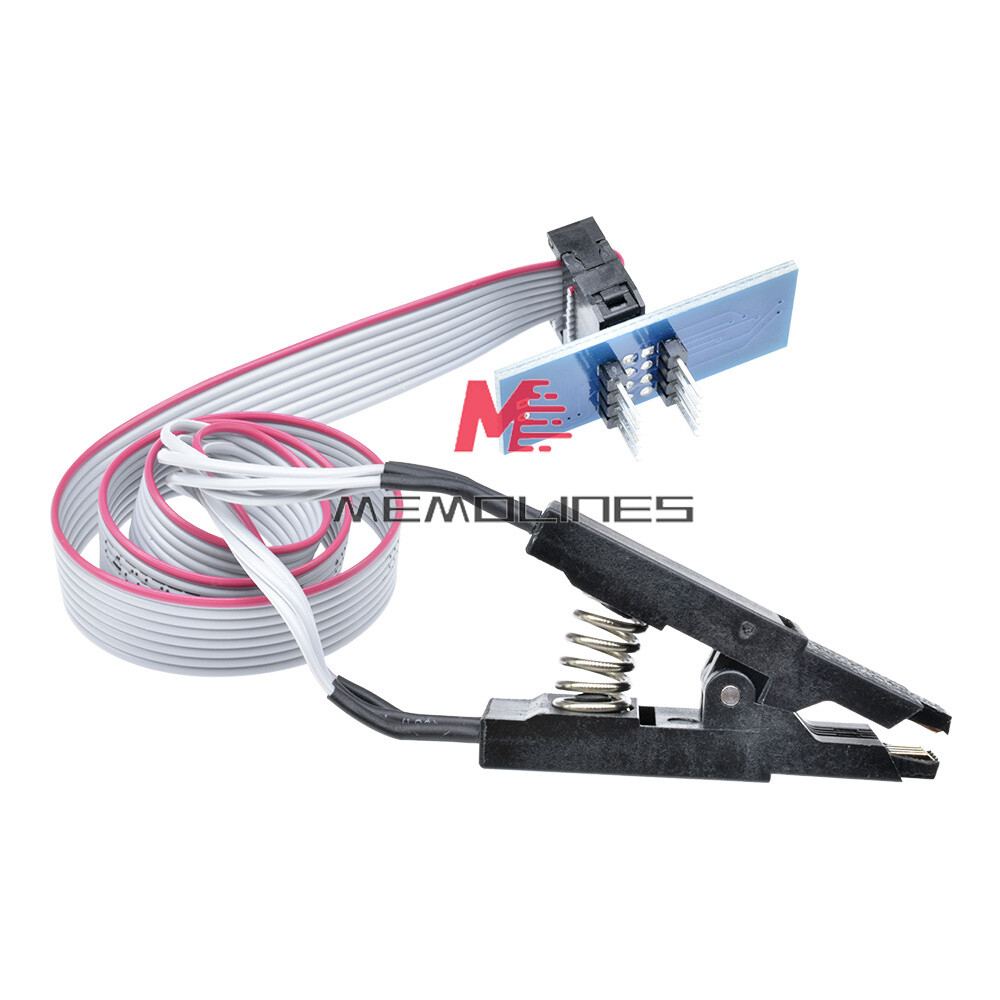 1-50x SOIC8 SOP8 Flash Chip IC Test Clips Socket Adpter BIOS/24/25/93 Programmer