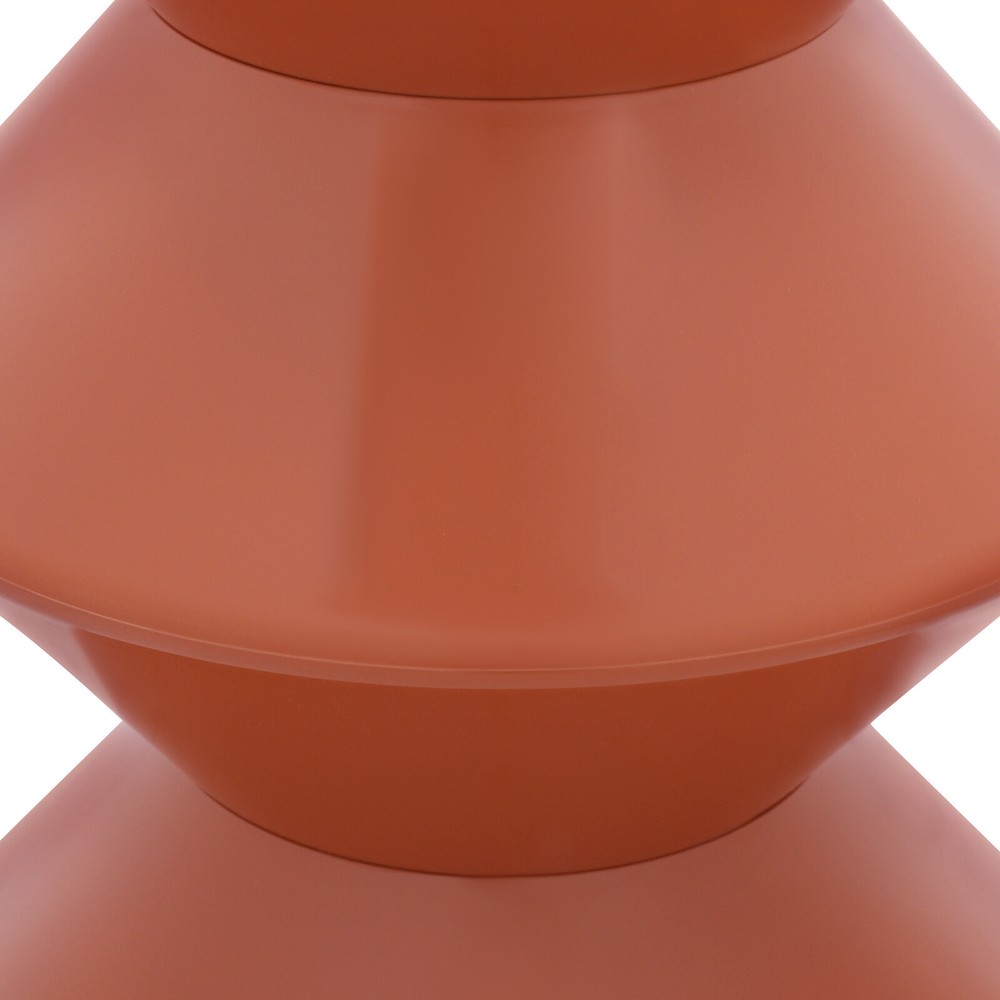 Orange Round Side Table Indoor PET End Table 36*45cm Floor-Standing Side Table