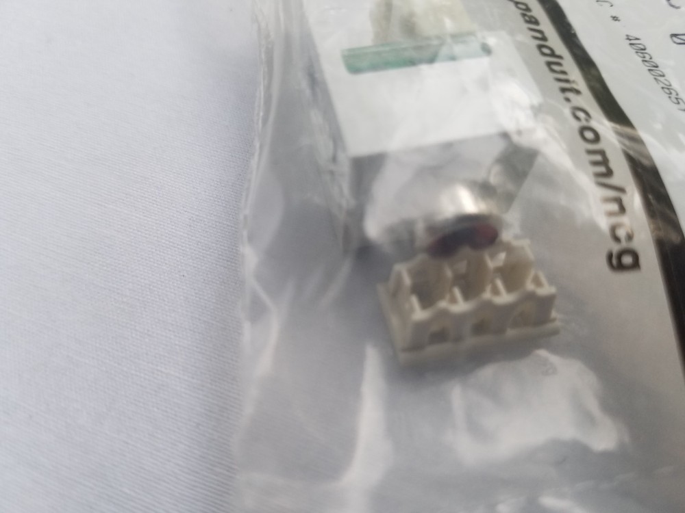 CJRRWH Panduit RCA Punchdown Module Mini-Com White with Red Insert