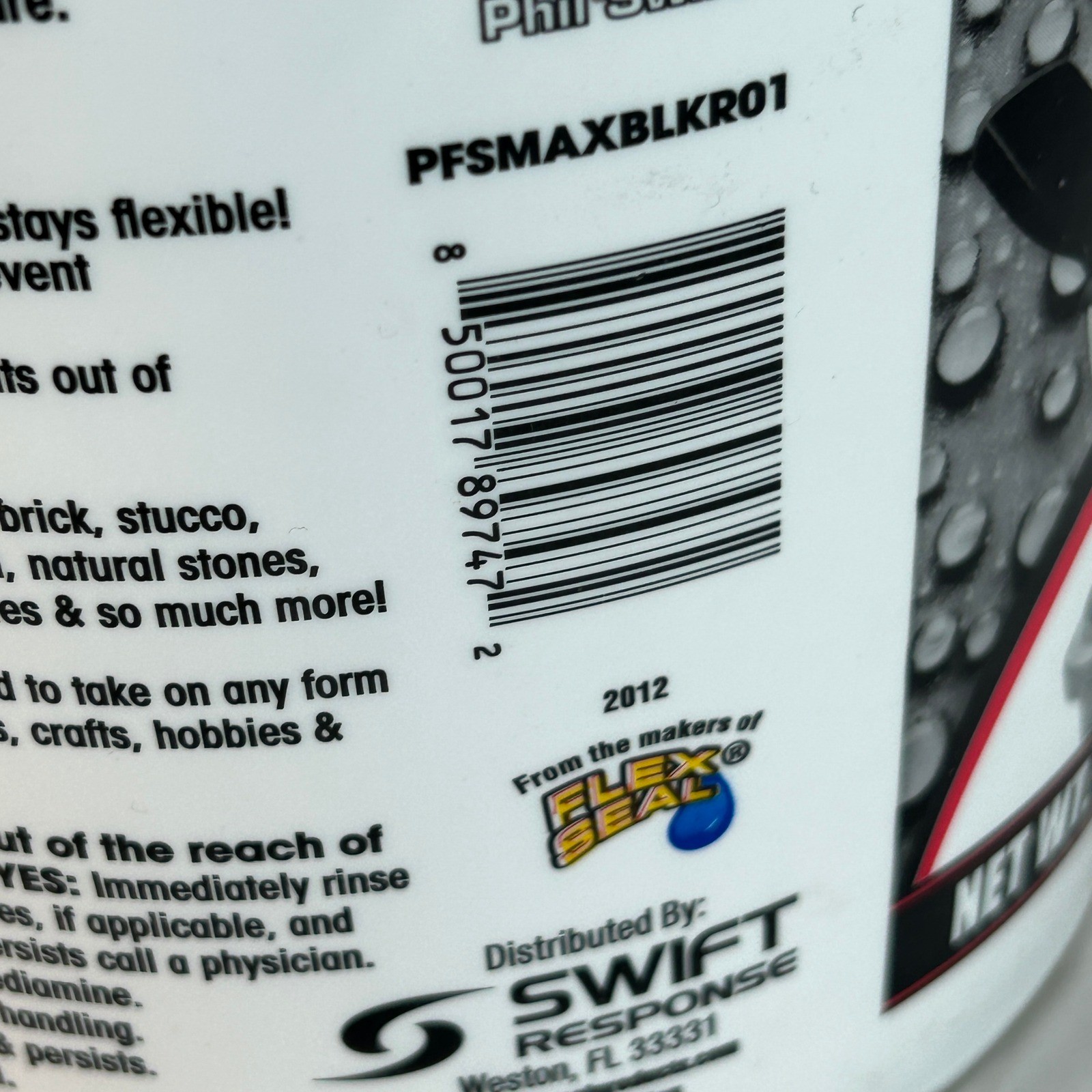 Flex Paste MAX Super Thick Rubber Paste Black 12 lb Tub Spread Shape Form Seal