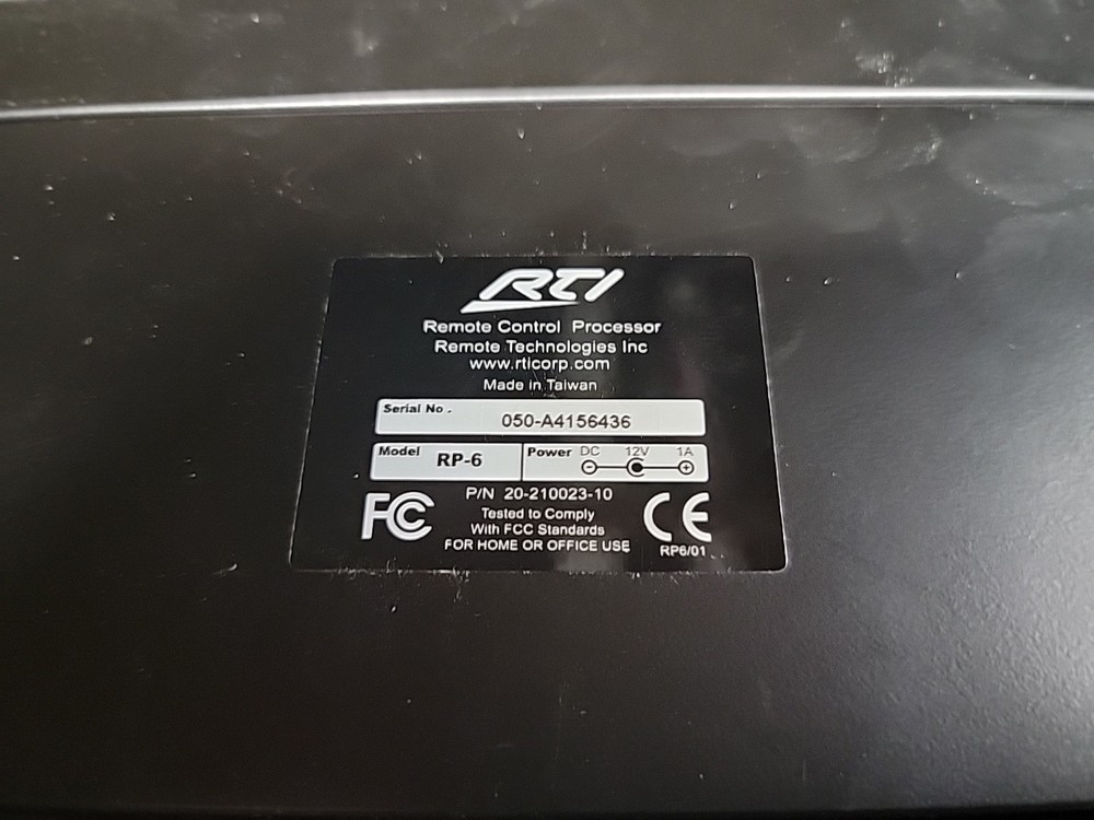 RTI RP-6 Remote Control Processor and RM-433 Receiver Module