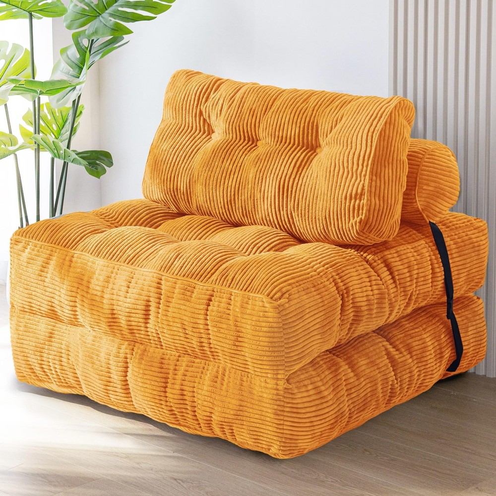 Maxyoyo Folding Sofa Bed Model A56 - Convertible Sleeper Chair Orange