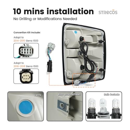 Tail Light Compatible with 2014 2015 2016 2017 2018 Chevy Left Driver Side