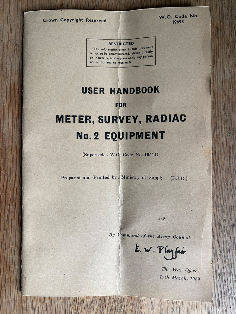 British Military RADIAC Meter No. 2