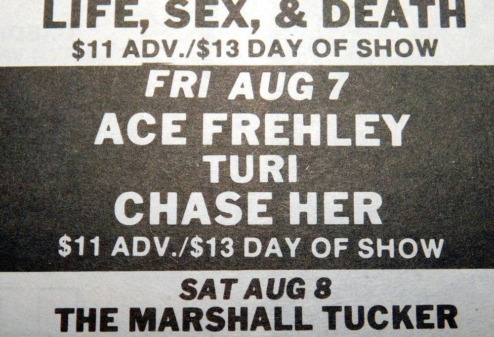 Kiss ACE FREHLEY Concert Ad Advert Trade Winds NJ 1992 Biohazard Vintage Kiss