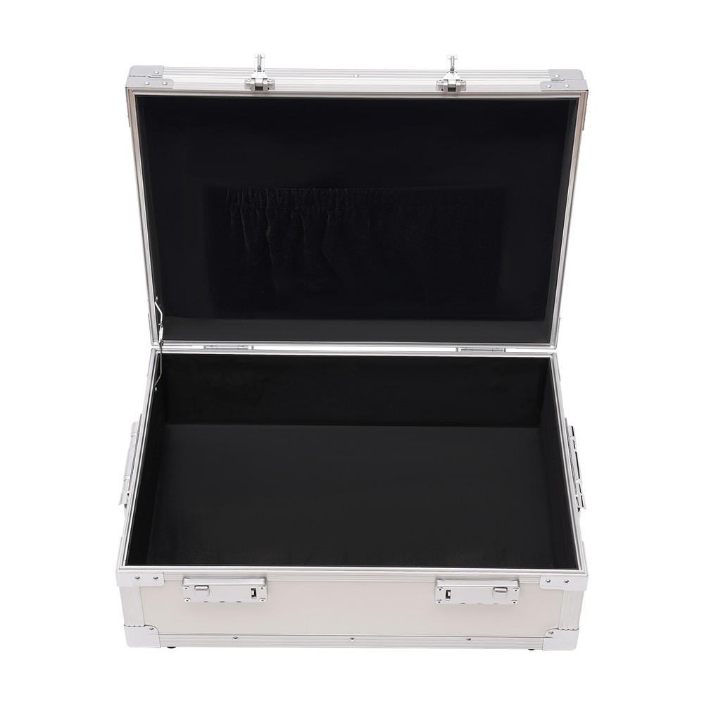 Large Portable Locking Storage Box for Filing Letters & Documents w/Lock Silver