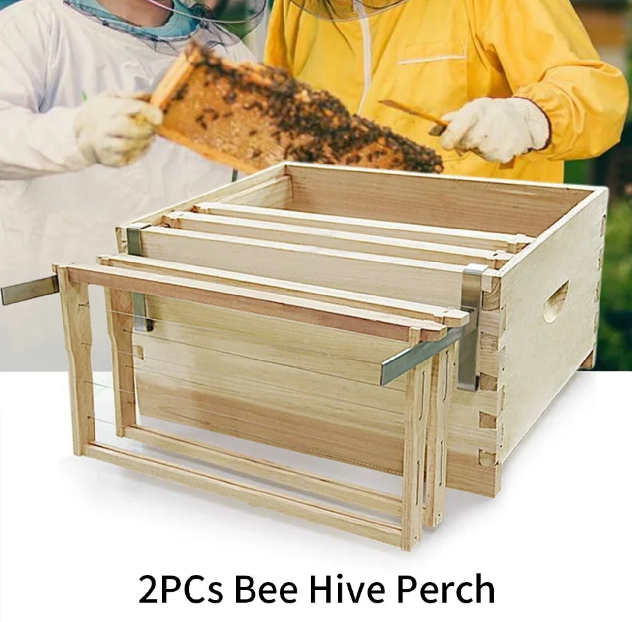 2Pcs Beehive Frame Holder, Stainless Steel , Beekeeping tool