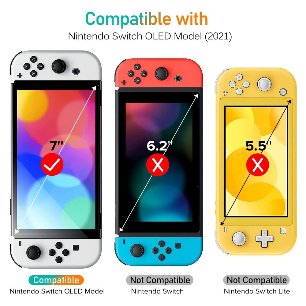 4-Pack Screen Protector Designed for Nintendo Switch OLED 2021&2023 with Frame7"