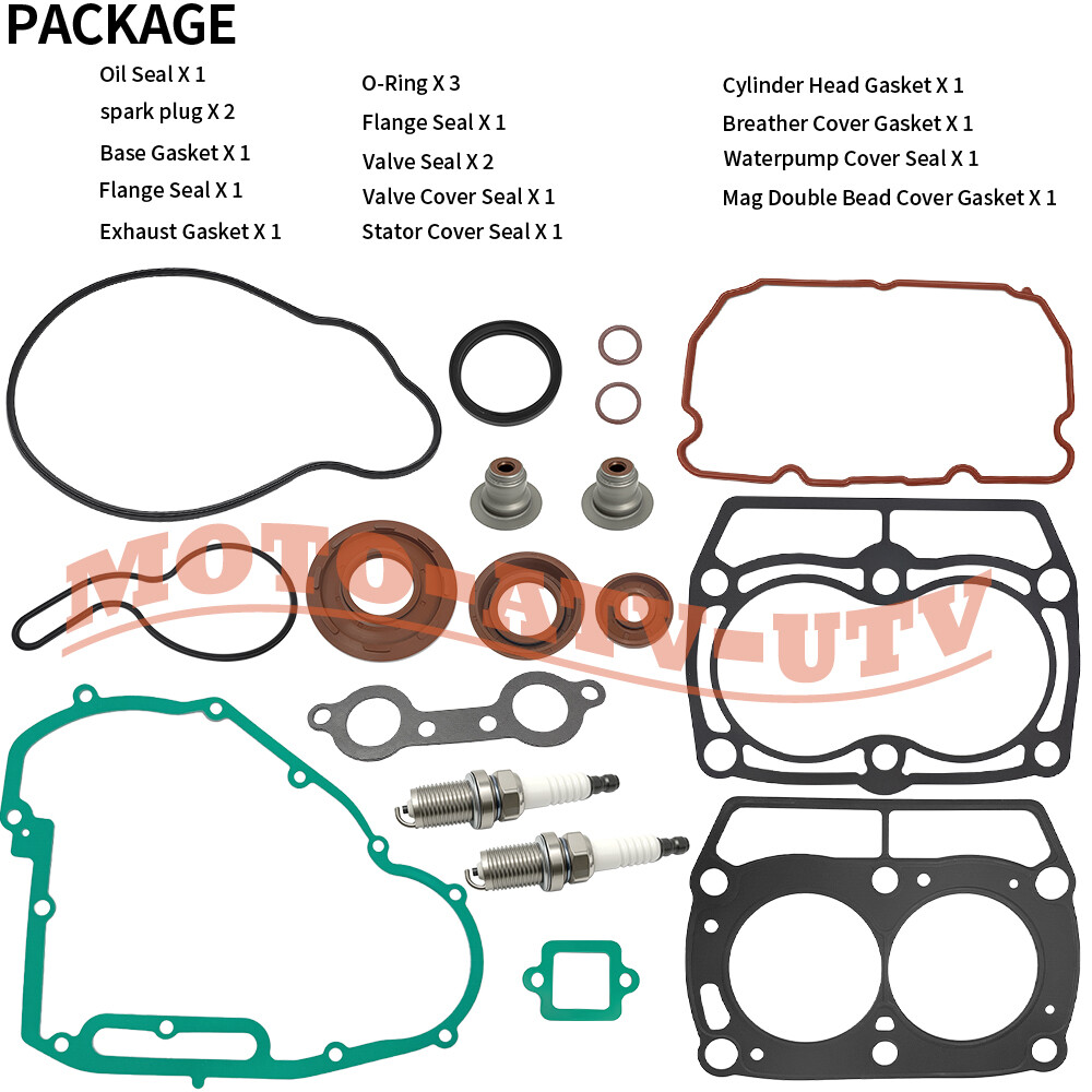 Top End Cylinder Water Pump Gasket Seals Kit for Polaris RZR S 800 2011-2014