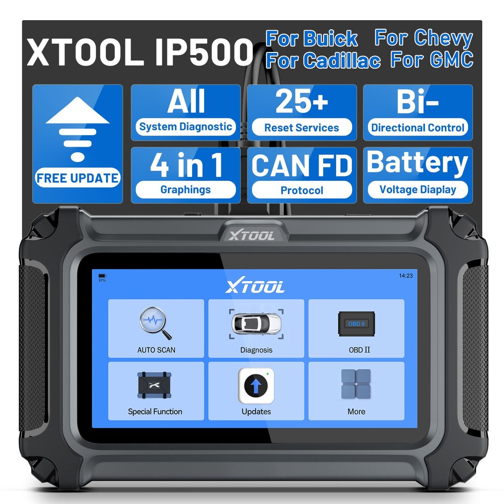 XTOOL IP500 For GM All System Bidirectional Car OBD2 Scanner Diagnostic CANFD