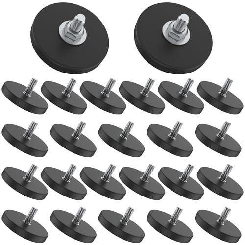 Rubber Coated Magnets with Thread Stud for Mounting
